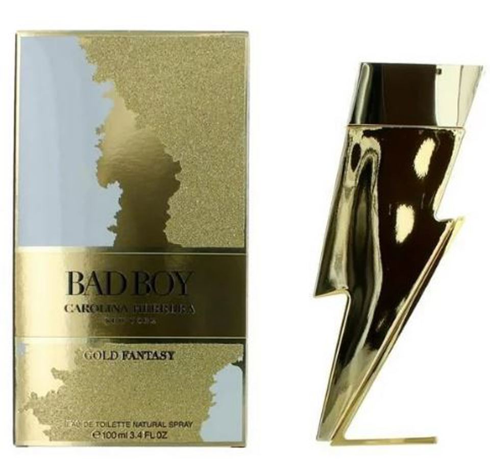 CAROLINA HERRERA - BAD BOY GOLD FANTASY EDT ( M ) 3.4 OZ