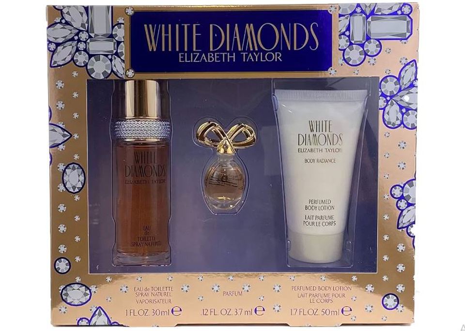 ELIZABETH TAYLOR - WHITE DIAMONDS BRILLIANT 3PC SET ( W ) 1.7 OZ