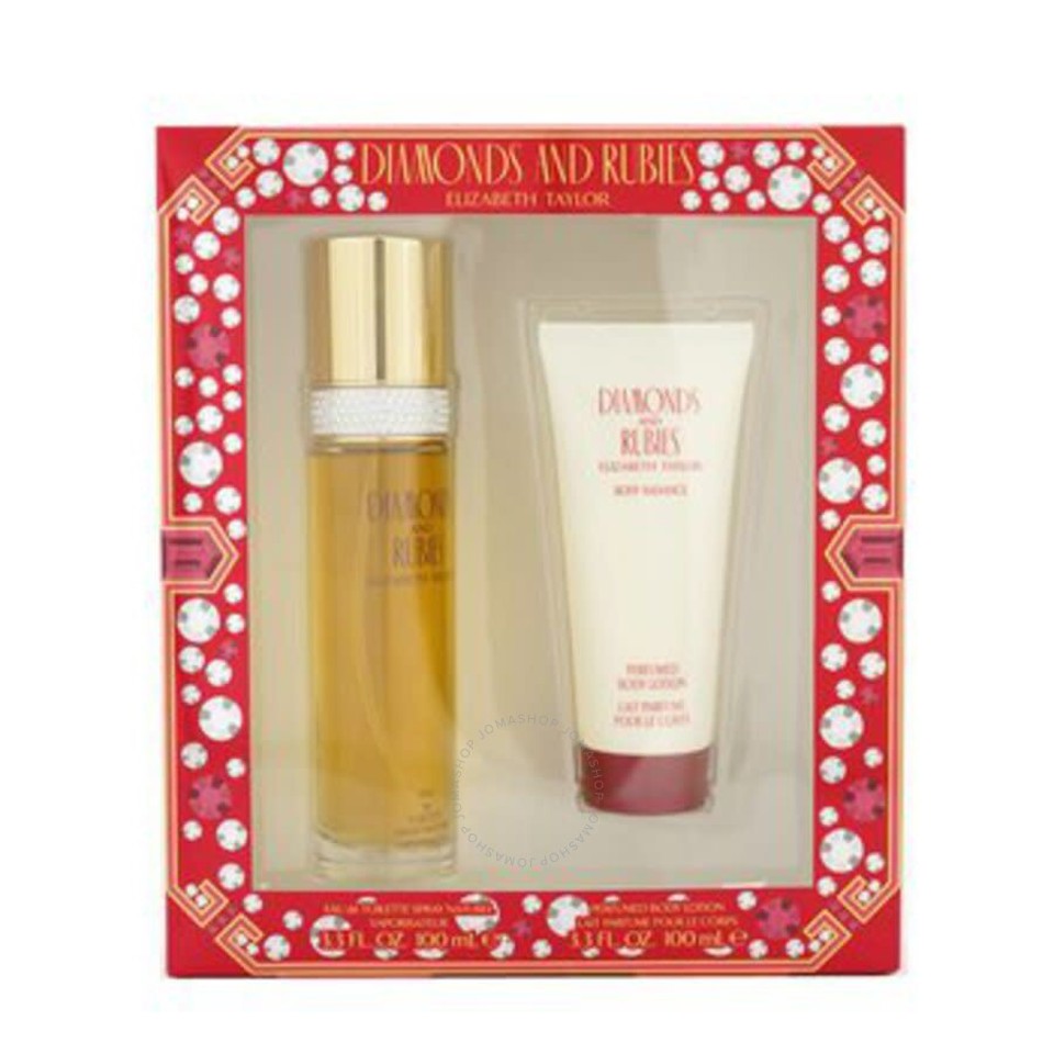 ELIZABETH TAYLOR - DIAMONS & RUBIES 2PC SET ( W ) 3.4 OZ