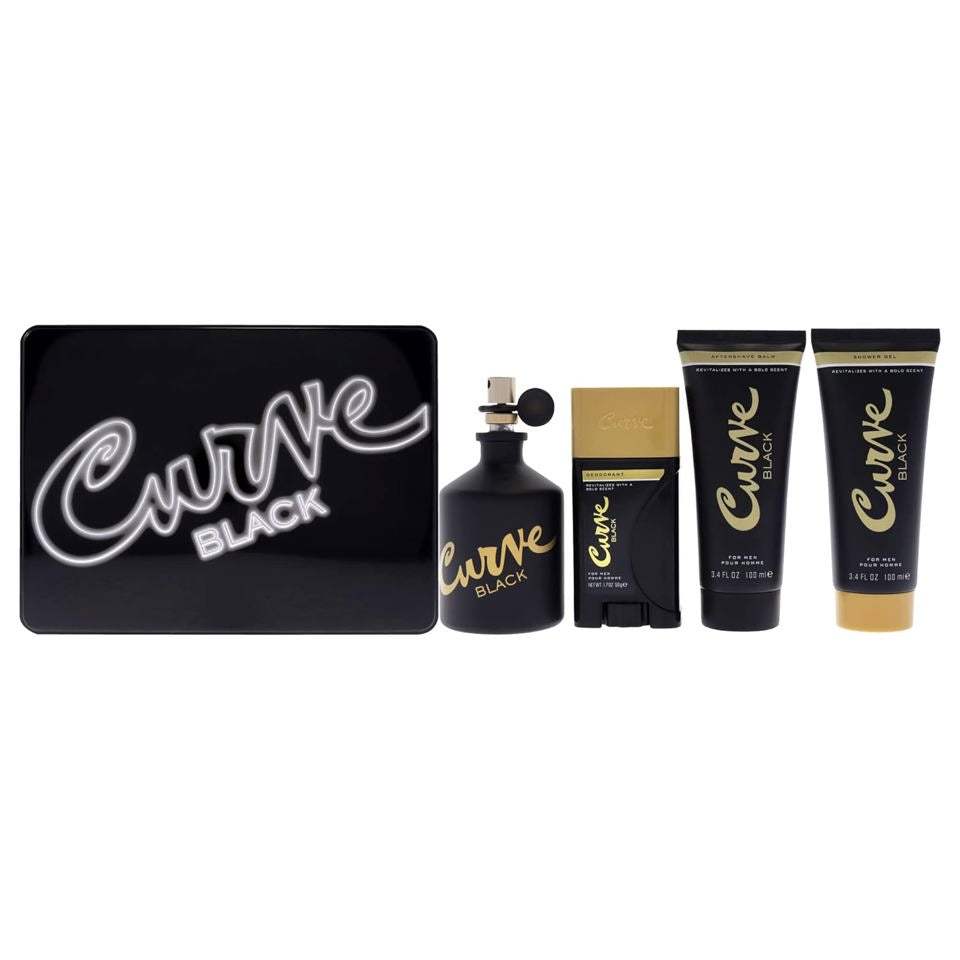 LIZ CLAIBORN - CURVE BLACK 4PC SET ( M ) 4.2 OZ