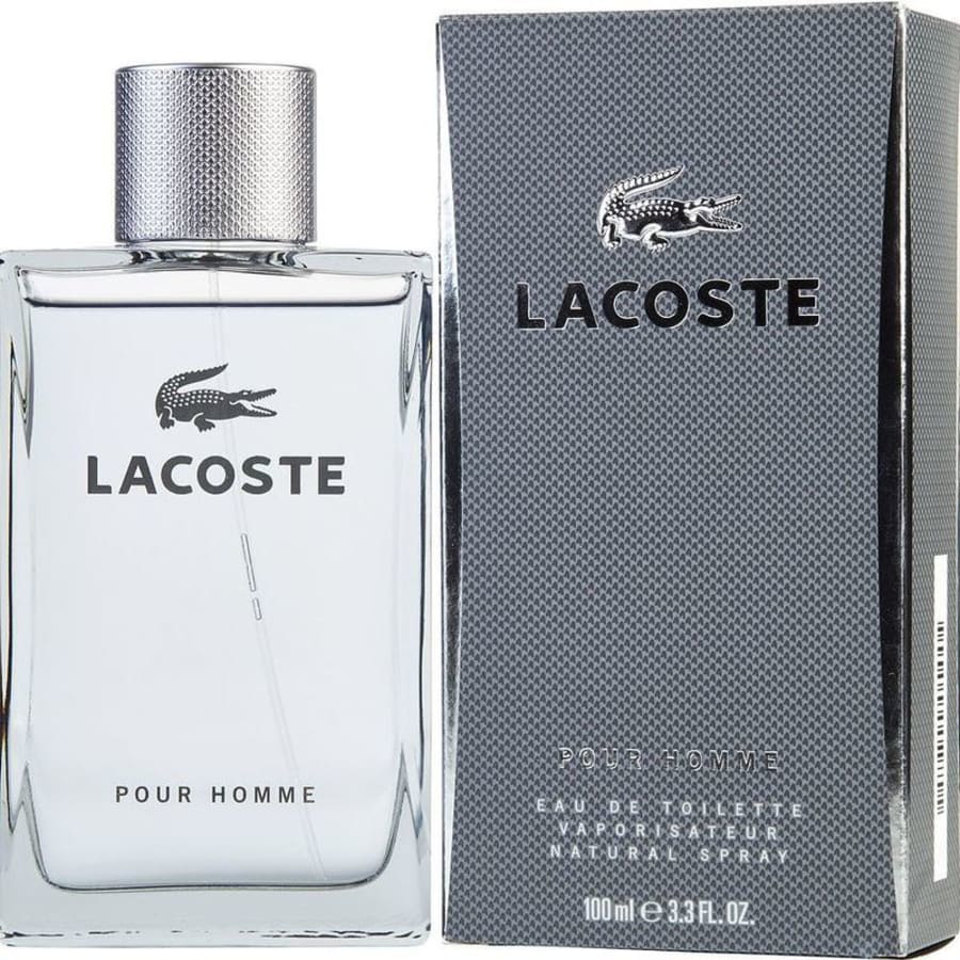 LACOSTE - POUR HOMME GREY BOTTLE ( M ) 3.4 OZ