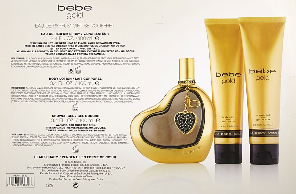 BEBE - BEBE GOLD 4PC SET ( W ) 3.4 OZ