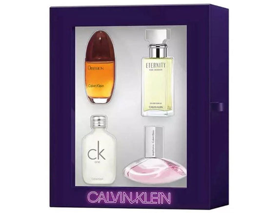 CALVIN KLEIN - CALVIN KLEIN ETERNITY + CK ONE  OBSESSION 4PC SET ( M ) 0.5 OZ