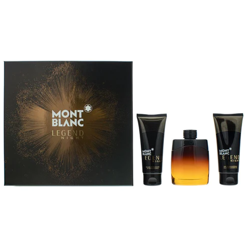MONT BLANC - LEGEND NIGHT 3PC SET ( M ) 3.4 OZ