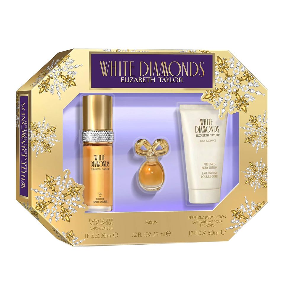 ELIZABETH TAYLOR - WHITE DIAMONDS 3PC SET ( W ) 3.4 OZ