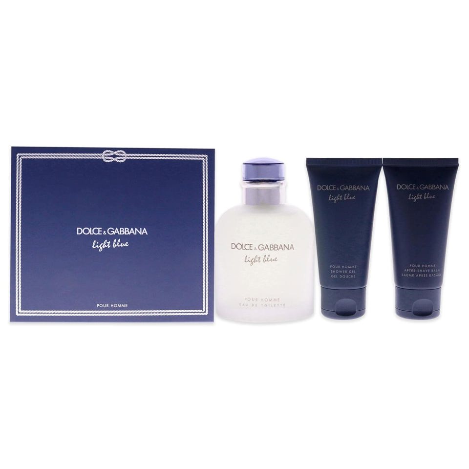 DOLCE & GABBANA - LIGHT BLUE 3PC SET ( M ) 2.5 OZ
