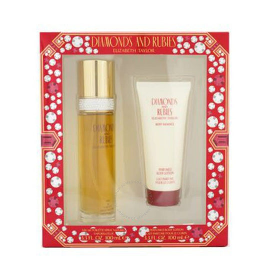 ELIZABETH TAYLOR - DIAMONS & RUBIES 2PC SET ( W ) 3.4 OZ