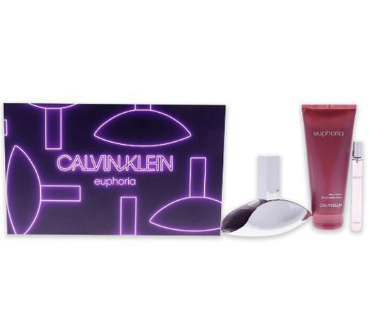 CALVIN KLEIN - EUPHORIA 3PC SET ( W ) 3.4 OZ