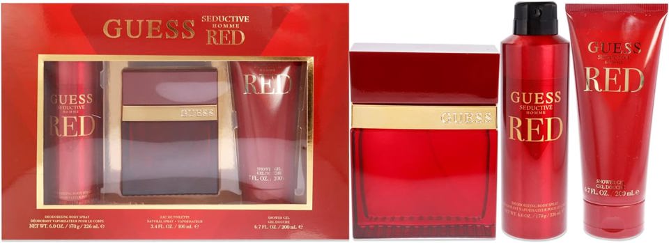 GUESS - SEDUCTIVE RED HOMME 4PC SET ( M ) 3.4 OZ
