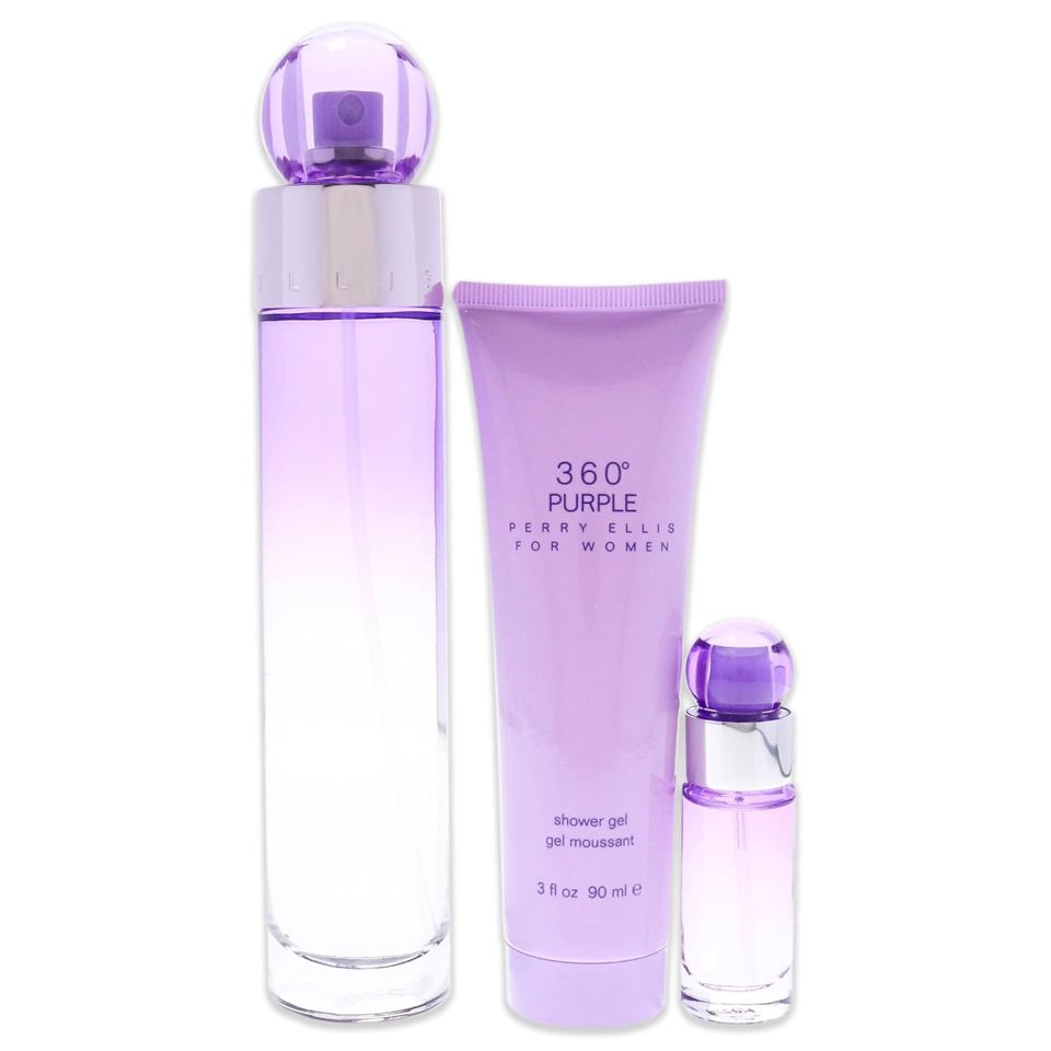 PERRY ELLIS - 360 PURPLE 3PC SET ( W ) 3.4 OZ