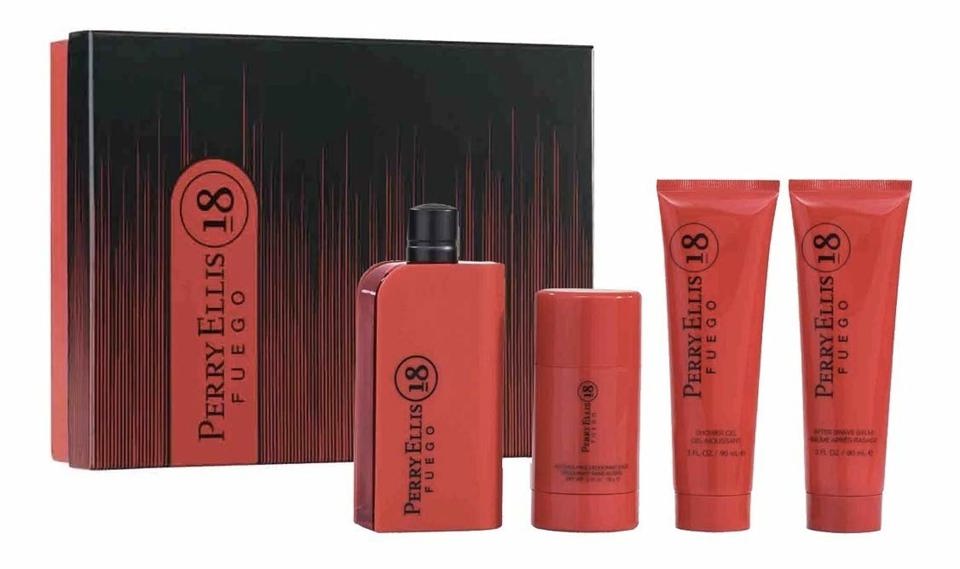 PERRY ELLIS - 18 FUEGO 4PC SET ( M ) 3.4 OZ