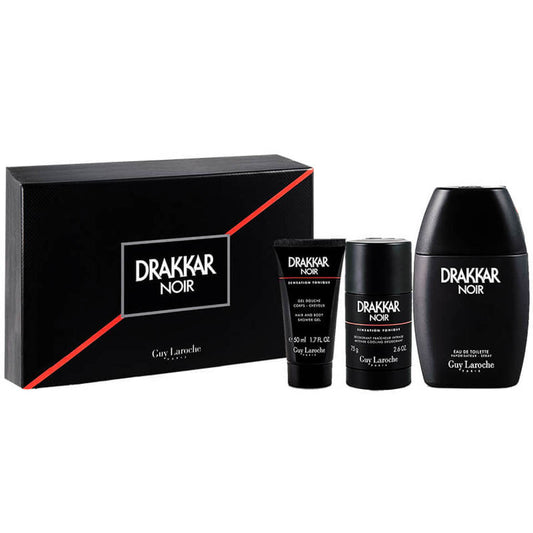GUY LAROCHE - DRAKKAR NOIR 3PC SET ( M ) 1.7 OZ
