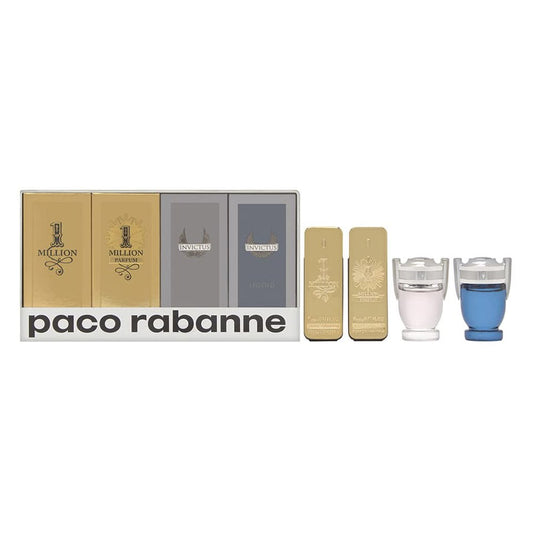 PACO RABANNE - 4PC MINI ( MILLION EDT+MILLION EDP+INVICTUS EDT+INVICTUS LEGEND ) ( M ) 0.17 OZ