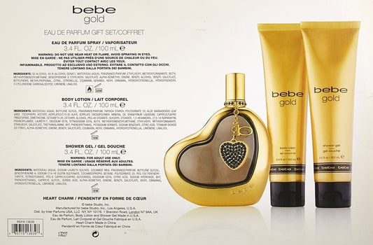 BEBE - BEBE GOLD 4PC SET ( W ) 3.4 OZ